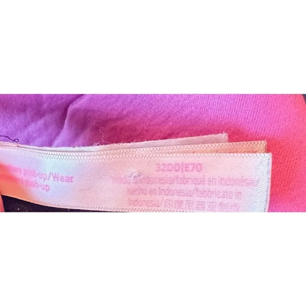 Victoria Secret Black Padded Push Up‎ Bra Black Pink 32DD